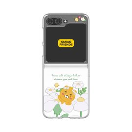 [S2B] LITTLE KAKAO FRIENDS Tiny Fairies Clear Slim Case for Galaxy Z Flip6 – Precise Fit, Transparent PC Material, Microdot Coating, Wireless Charging Compatible - Made in Korea